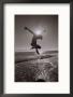 Silhouette Of Dancer Jumping Over Atlantic Ocean by Robin Hill Limited Edition Pricing Art Print