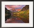 Maroon Bells Reflected On Maroon Lake At Sunrise, White River National Forest, Colorado, Usa by Adam Jones Limited Edition Print