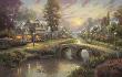 Sunset On Lamplight Lane - Ap by Thomas Kinkade Limited Edition Print