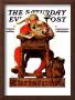 Santa At His Desk Saturday Evening Post Cover, December 21,1935 by Norman Rockwell Limited Edition Print