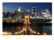 View From John A Roebling Bridge Between Cincinnati, Ohio And Covington, Kentucky, Usa by Adam Jones Limited Edition Print