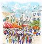 Paris, Montmartre La Place Du Tertre À by Urbain Huchet Limited Edition Pricing Art Print