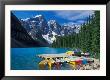 Canoes On Moraine Lake, Banff National Park, Alberta, Canada by Adam Jones Limited Edition Print