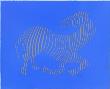 Zebra Beige Auf Blau by Victor Vasarely Limited Edition Pricing Art Print