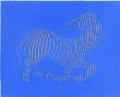 Zebra Beige Auf Blau by Victor Vasarely Limited Edition Print