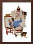 Triple Self-Portrait, February 13,1960 by Norman Rockwell Limited Edition Print