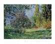 Le Parc Monceau Paris by Claude Monet Limited Edition Print