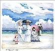 Seaside Umbrellas by Paul Brent Limited Edition Print