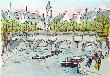 Paris, Le Pont-Neuf by Urbain Huchet Limited Edition Pricing Art Print