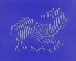 Zebra Silber Auf Violett by Victor Vasarely Limited Edition Pricing Art Print
