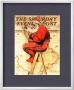 Santa At The Map Saturday Evening Post Cover, December 16,1939 by Norman Rockwell Limited Edition Print