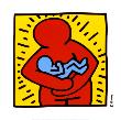 Mother Holding Baby, 1986 by Keith Haring Limited Edition Pricing Art Print