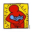 Mother Holding Baby, 1986 by Keith Haring Limited Edition Print