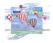 Balloons Pink And White Stripes by Paul Brent Limited Edition Print