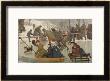 Merry-Go-Round On The Ice, Towing Children On Toboggans by Robert Barnes Limited Edition Print