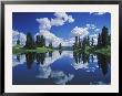 Alpine Lake Reflecting Sky And Clouds, Gunnison National Forest, Colorado, Usa by Adam Jones Limited Edition Print