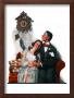Courting Under The Clock At Midnight, March 22,1919 by Norman Rockwell Limited Edition Print