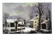 Winter Time At Jones Inn by Currier & Ives Limited Edition Print