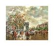 Arc De Triomphe Et Champs Elysees by Antoine Blanchard Limited Edition Pricing Art Print