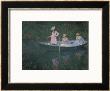 The Boat At Giverny (Or) The Norwegians, The Three Daughters Of Mme. Hoschede by Claude Monet Limited Edition Pricing Art Print