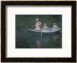 The Boat At Giverny (Or) The Norwegians, The Three Daughters Of Mme. Hoschede by Claude Monet Limited Edition Print