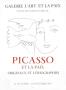 Galerie L'art Et La Paix, Paris by Pablo Picasso Limited Edition Pricing Art Print