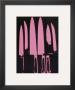 Knives, C. 1981-82 (Pink And Black) by Andy Warhol Limited Edition Print