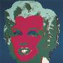 Marilyn Monroe (Marilyn), C.1967 (On Peacock Blue, Red Face) by Andy Warhol Limited Edition Print