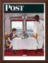 New York Central Diner Saturday Evening Post Cover, December 7,1946 by Norman Rockwell Limited Edition Print