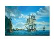 Hms Active In Boston Harbor by Geoff Hunt Limited Edition Print