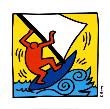 Blue Boat, 1987 by Keith Haring Limited Edition Pricing Art Print