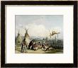 Funeral Scaffold Of A Sioux Chief Near Fort Pierre by Karl Bodmer Limited Edition Print