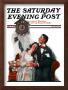 Courting Under The Clock At Midnight Saturday Evening Post Cover, March 22,1919 by Norman Rockwell Limited Edition Print