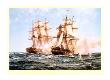 The Action Between The Java And Constitution by Montague Dawson Limited Edition Print