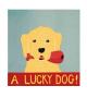 A Lucky Dog - Yellow by Stephen Huneck Limited Edition Print