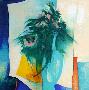 S - Bouquet Au Vase Bleu by Claude Gaveau Limited Edition Print