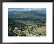 Small Farm In Foreground And Vjosa Valley Beyond, Albania by David Poole Limited Edition Pricing Art Print