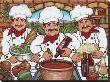 3 Happy Chefs by Janet Kruskamp Limited Edition Print