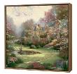 Gardens Beyond Spring Gate - Framed Fine Art Print On Canvas - Wood Frame by Thomas Kinkade Limited Edition Print