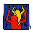 Baby On Shoulders, 1987 by Keith Haring Limited Edition Pricing Art Print