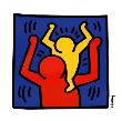 Baby On Shoulders, 1987 by Keith Haring Limited Edition Print