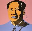 Mao Tse-Tung Kopf Orange-Lila by Andy Warhol Limited Edition Print