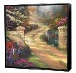 Spring Gate - Framed Fine Art Print On Canvas - Black Frame by Thomas Kinkade Limited Edition Pricing Art Print