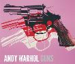 Gun, C. 1981-82 (Black, White, Red On Pink) by Andy Warhol Limited Edition Print