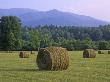 Hay Bales, Cades Cove, Great Smoky Mountains National Park, Tennessee, Usa. by Adam Jones Limited Edition Print