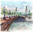 Paris, Le Pont Alexandre Iii by Urbain Huchet Limited Edition Print