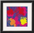 Flowers, 1970 (Red, Yellow, Orange On Blue) by Andy Warhol Limited Edition Pricing Art Print