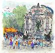 Paris, La Fontaine Saint Michel by Urbain Huchet Limited Edition Pricing Art Print
