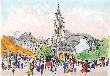 Paris, Les Deux-Magots Et Saint Germain Des Prés by Urbain Huchet Limited Edition Pricing Art Print