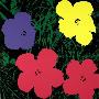 Blumen 73 Pink/Lila/Gelb by Andy Warhol Limited Edition Print